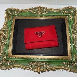 Prada Red Key & Card Holder